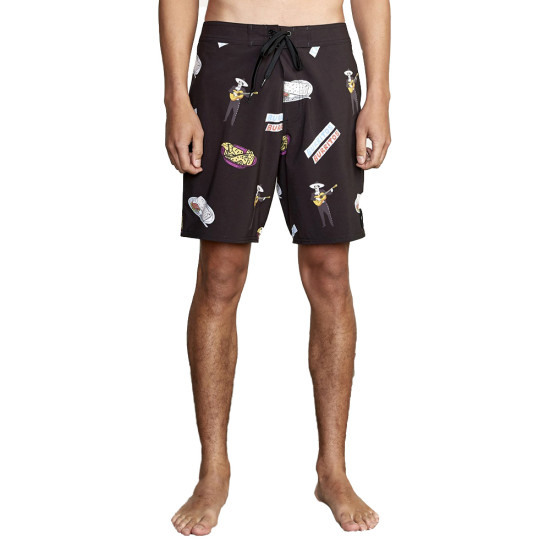 RVCA Ανδρικό μαγιό Hot Fudge Trunk 18" - Printed Board Shorts for Men